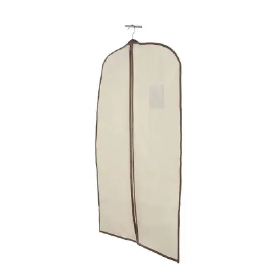 J&V TEXTILES 6pk Garment Bag for Clothes Storage Black and Beige image {3}