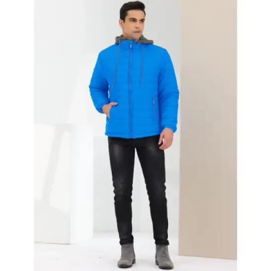 Lars Amadeus Men's Hoodie Puffer Coat Winter Warm Full Zip Quilting Jacket Coat image {1}