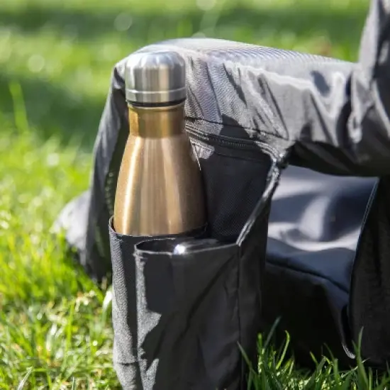 Flash Furniture Malta Portable Heated Reclining Stadium Chair with Armrests, Heated Padded Back & Heated Seat with Dual Storage Pockets and Backpack Straps image {11}