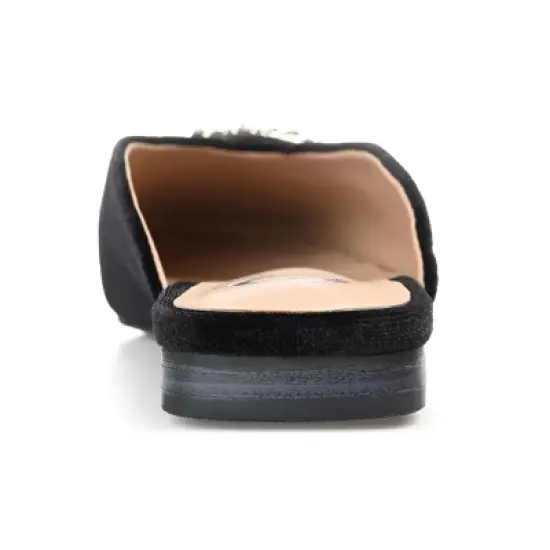 Journee Collection Womens Sonnia Mules Square Toe Slip On Flats image {2}