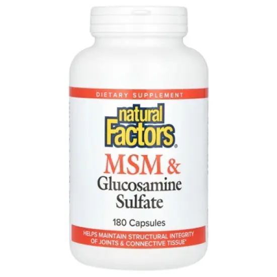 Natural Factors MSM & Glucosamine Sulfate, 180 Capsules image {3}