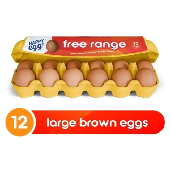 Happy Egg Co. Large Brown Grade A Free Range Eggs - 12ct image {8}