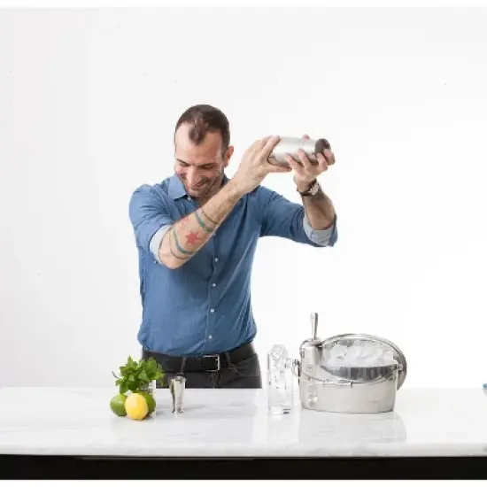 Crafthouse by Fortessa 11 Inch Two-Piece Polished Boston Cocktail Shaker, Stainless image {1}