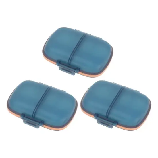 Unique Bargains 8 Grids Double Layer Pill Boxes 3 Pcs image {6}