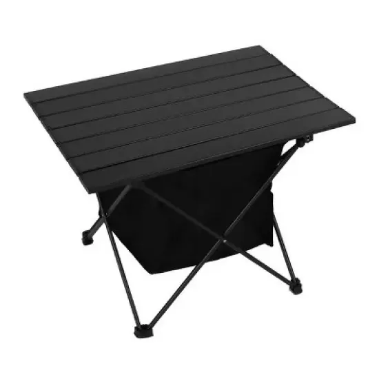 Racxily Foldable Camping Table With Storage Basket Rustproof Portable Aluminum Alloy Roll-Up Camping Table image {7}