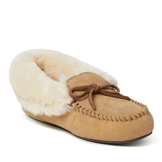 Dearfoams Women's Genuine Suede Foldover Moccasins image {5}