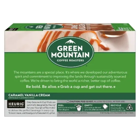 Green Mountain Caramel Vanilla Cream Flavored Keurig K-Cup Light Roast Coffee Pods image {13}