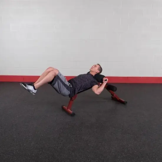 Best Fitness Ab Board Hyper Extension Bench - Black/Maroon image {5}