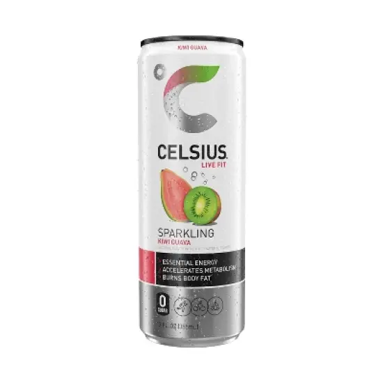 CELSIUS Sparkling Kiwi Guava Functional Energy Drink - 12 fl oz Single Can image {4}