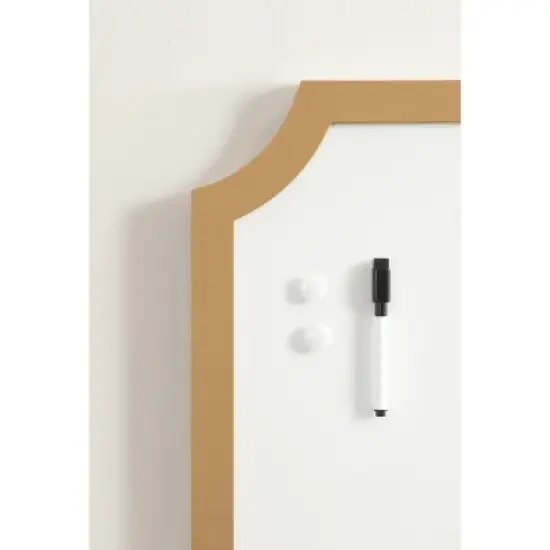 Kate & Laurel All Things Decor 15"x24" Holbrook Magnetic Dry Erase Board Gold image {9}