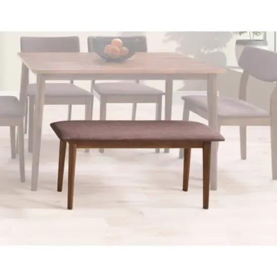 Branson Wood Dining Bench Walnut Stain - CorLiving image {3}
