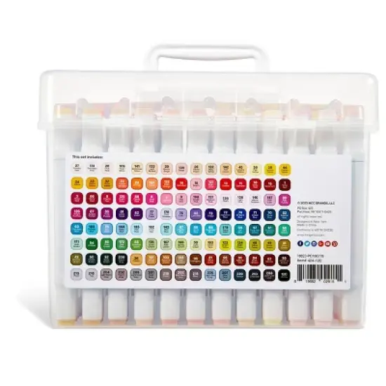 KINGART PRO Double-Ended Alcohol Markers 120 Colors image {1}