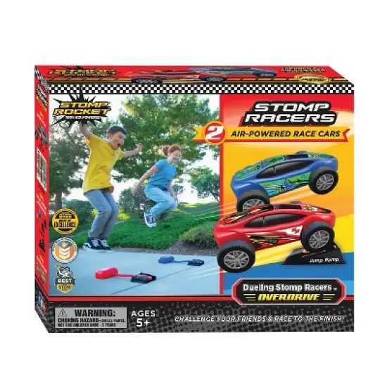 Stomp Rocket Dueling Stomp Racers Overdrive with 2 Race Cars & 2 Launchers image {3}