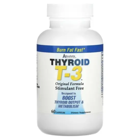 Absolute Nutrition Thyroid T-3, Original Formula, 60 Capsules image {4}