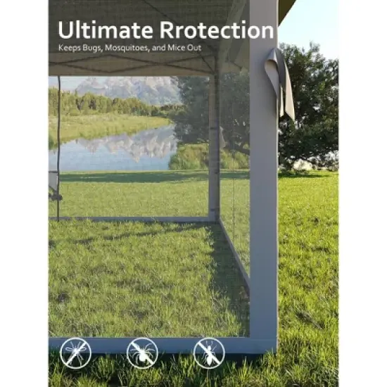 13 X 13 Pop Up Gazebo with Mosquito Netting,Outdoor Patio Gazebo,Outdoor Canopy Tent with Mosquito Netting,Backyard Tent image {5}