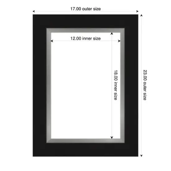 Amanti Art Eva Black Silver Framed Dry Erase Magnetic Board image {4}