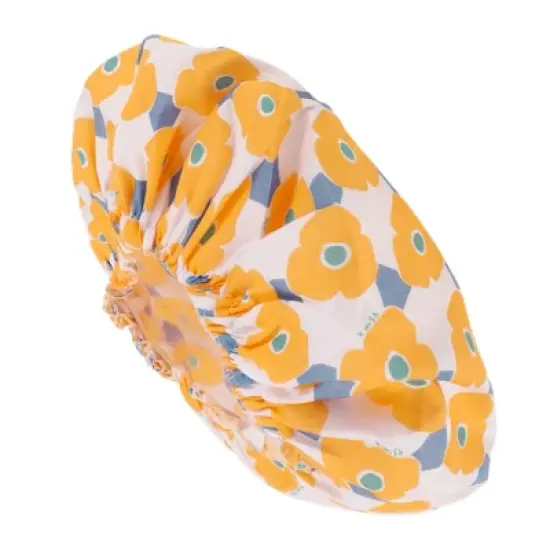 Unique Bargains Women's Flower Pattern Shower Cap 1 Pc image {6}