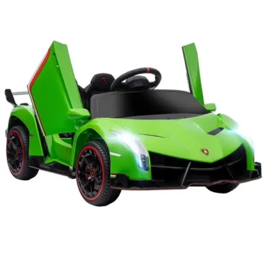 Aosom Lamborghini Veneno Licensed 12V Kids Ride on Car w/ Butterfly Doors, Bluetooth, Remote, Suspension System, Music image {7}