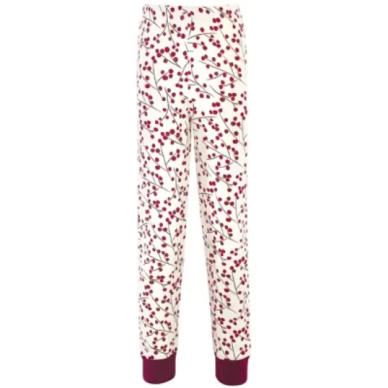 Touched by Nature Baby Girl Organic Cotton Tight-Fit Pajama Set, Berry Branch image {1}