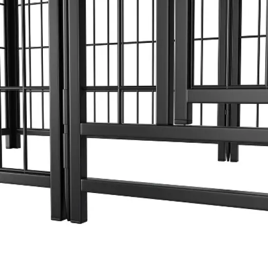 Dog Playpen Indoor, 24 inch 8 Panels Metal Dog Pen Pet Dog Fence Outdoor Exercise Pen with Doors, Indoor Outdoor Foldable Pet Exercise Pen image {8}