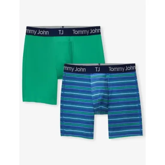 TJ | Tommy John&trade; Men's 6" Striped Boxer Briefs 2pk image {6}