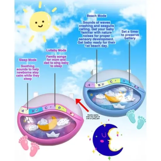 Play Baby - Sleep Soothing Crib Attachment with Sounds and Calming Lights image {2}