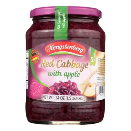 Hengstenberg Red Cabbage with Apple - Case of 12/24 oz image {1}