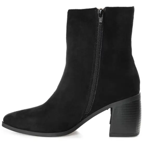 Journee Collection Womens Noriah Tru Comfort Foam Inside Zip Stacked Heel Booties image {1}