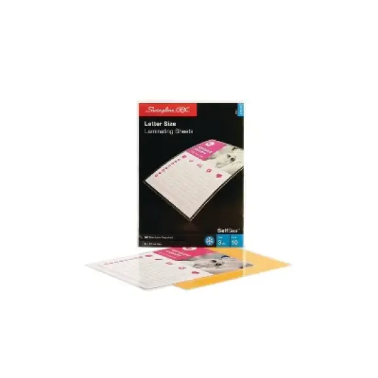 Swingline SelfSeal Single-Sided Letter-Size Laminating Sheets 3mil 9 x 12 10/Pack 3747308 image {3}
