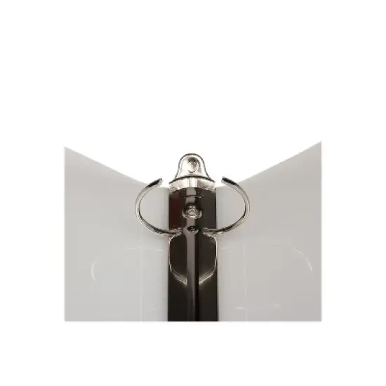 JAM Paper Standard 1.5" 3-Ring Flexible Poly Binder Clear Glass Twill 762T15CL image {2}