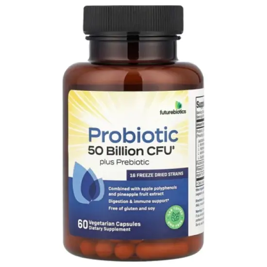 Futurebiotics Probiotic Plus Prebiotic, 50 Billion CFU, 60 Vegetarian Capsules (25 Billion CFU per Capsule) image {2}