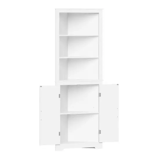 Monroe Tall Corner Cabinet White - RiverRidge Home image {4}