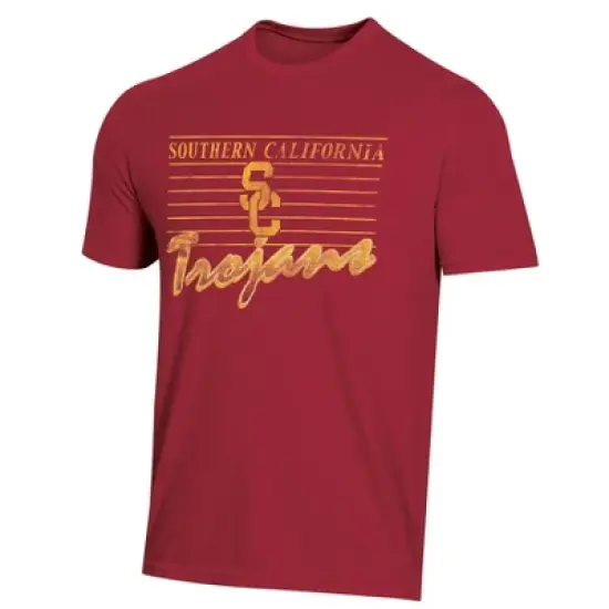 NCAA USC Trojans Men's Charcoal Heather Core T-Shirt image {2}