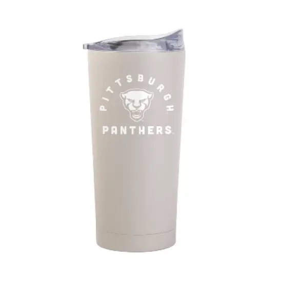 NCAA Pitt Panthers Sand Powder Coat Tumbler - 20oz: Insulated Stainless Steel Drinkware image {1}