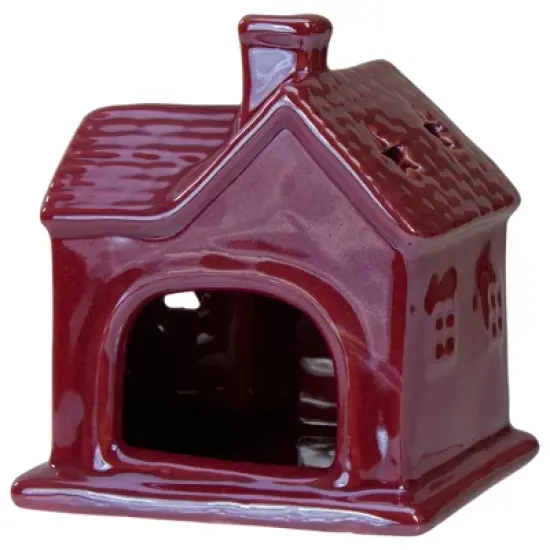 Northlight Ceramic House with Star Cutouts Christmas Decoration - 4" image {5}