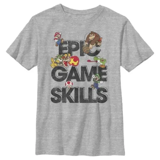 Boy's Nintendo Mario Bros. Epic Game Skills T-Shirt image {4}