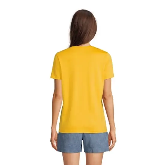 Lands' End Women's Tall Relaxed Supima Cotton Short Sleeve V-Neck T-Shirt image {1}