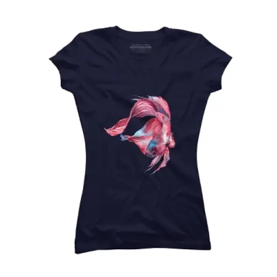 Junior's Design By Humans Betta Fish By GisaPizzatto T-Shirt image {5}