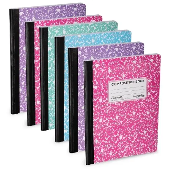 Manaloom Wide Ruled Composition Notebooks &ndash; 100 Sheets, 9.75" x 7.5", Sewn Binding &ndash; Soft Color Notebooks for School, Work, Journaling image {7}
