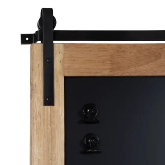 24" x 36" Samuels Wood Framed Wall Chalkboard Rustic Brown/Black - Kate & Laurel All Things Decor image {2}