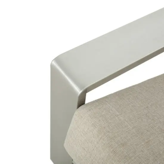 Modern Aluminum Patio Club Chair with Cushion,Rust Resistant Outdoor Accent Chair,Lounge Armchair Garden or Balcony-Cuddlewood image {6}