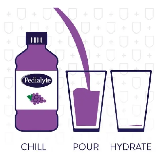 Pedialyte Immune Support Electrolyte Solution Hydration Drink - Grape - 33.8 fl oz image {6}