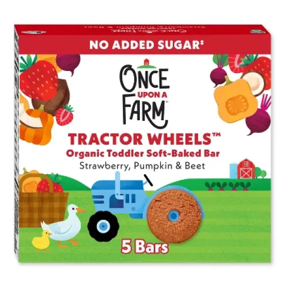 Once Upon a Farm Tractor Wheels Strawberry Pumpkin & Beet Baby Food - 3.35oz image {10}