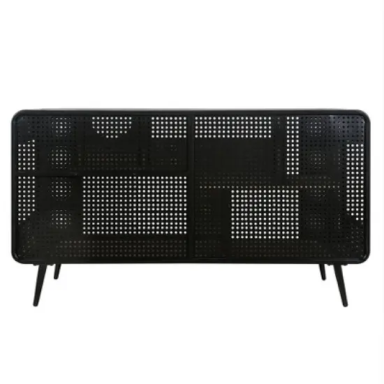 Cat Villa Indoor Cat Litter Box Furniture Cat Cages with Tempered Glass Doors, Metal Frame and Spacious Open Space TV Stand Cat House for Living Room image {5}