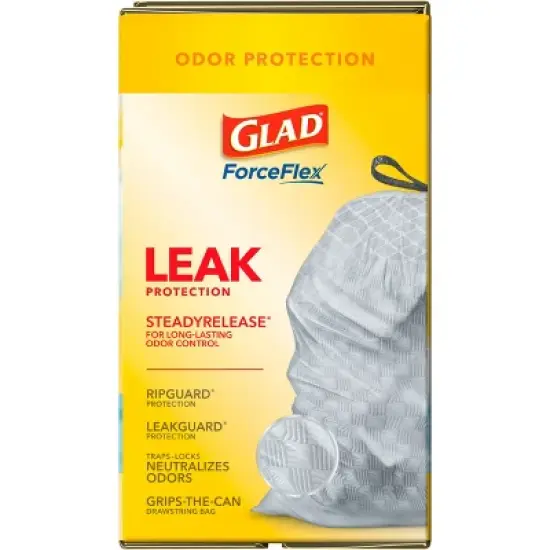 Glad ForceFlex Drawstring Trash Bags - Febreze Fresh - 13gal/140ct image {13}