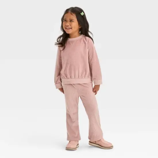 Toddler Girls' Ribbed Velour Top & Bottom Set - Cat & Jack&trade; image {4}