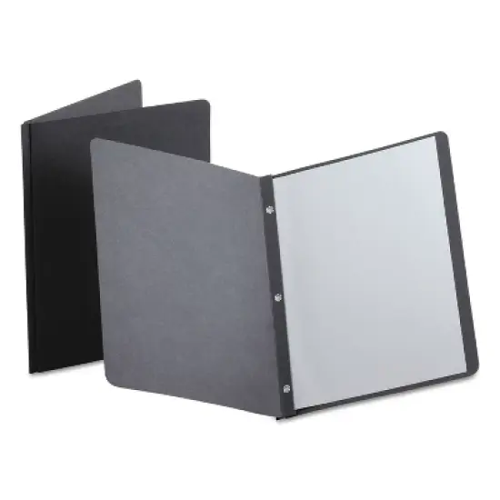 Oxford Report Cover 3 Fasteners Panel and Border Cover Letter Black 25/Box 52506 image {1}