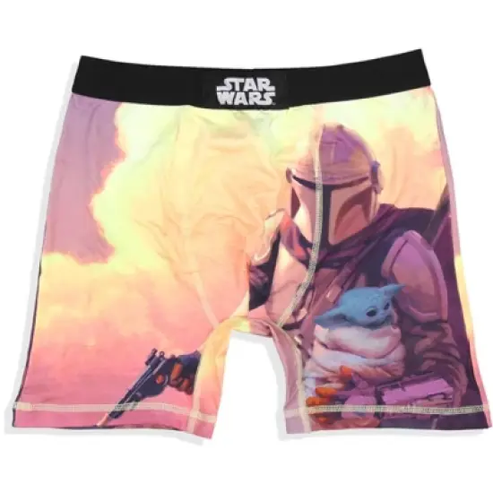 Star Wars Mens' The Mandalorian 2 Pack Boxers Underwear Boxer Briefs Grey image {3}