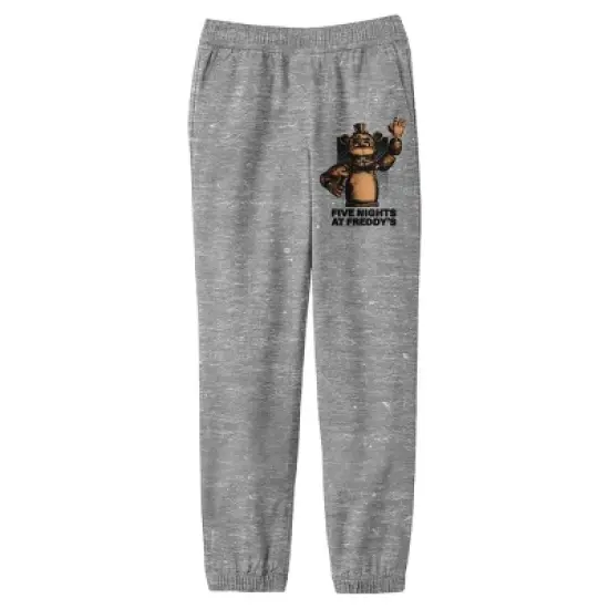 Five Nights at Freddy's Freddy Fazbear Waving Youth Athletic Heather Sweatpants image {7}