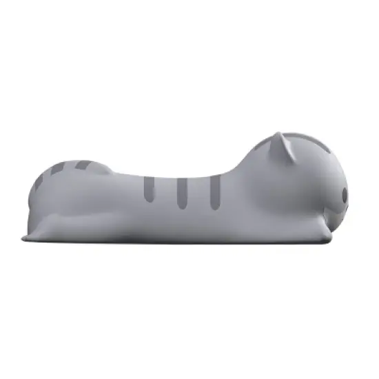 Gems Cat Wrist Rest - Gray: Foam Flexible Design for Keyboard and Mouse image {2}